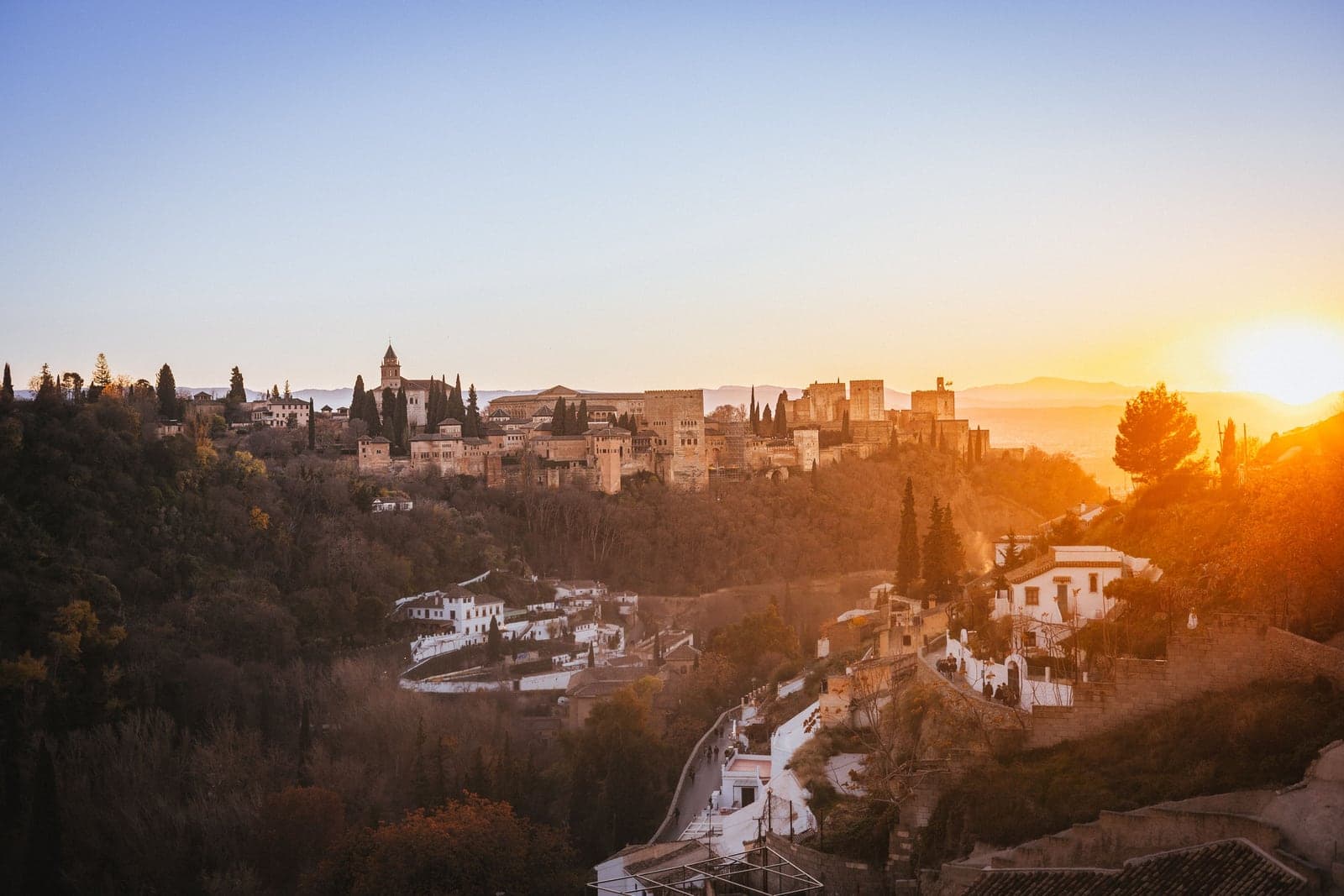 “Breathtaking sunset over Alhambra in Granada, Spain, showcasing Andalusian architecture.” by Sebastiaan Been, via Pexels, used under the Pexels License.